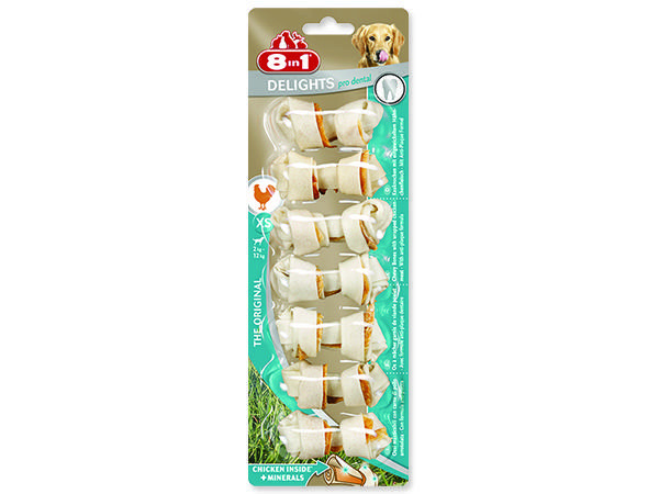 Kosti 8in1 Dental Delights žvýkací XS 7 ks