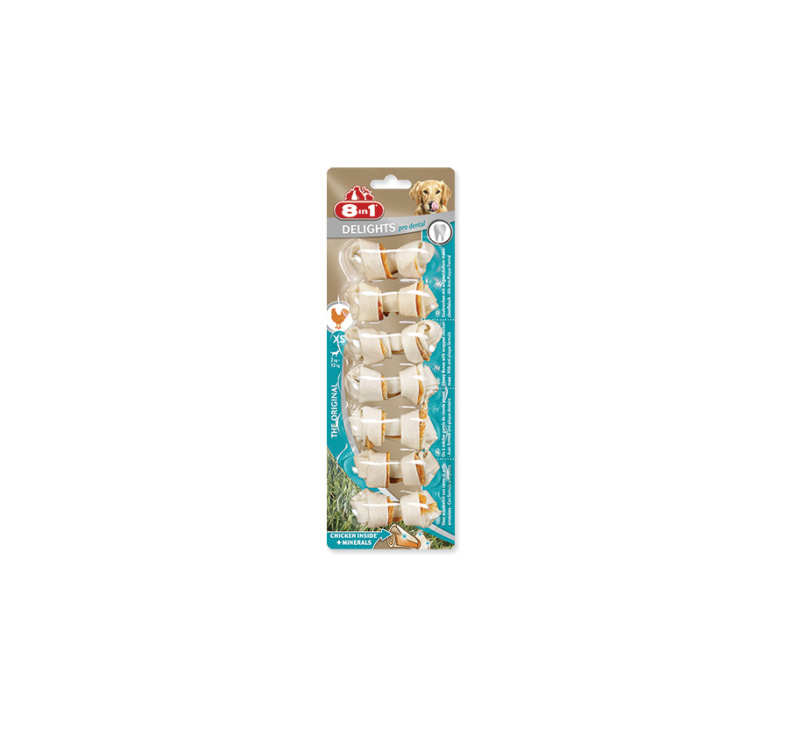Kosti 8in1 Dental Delights žvýkací XS 7 ks