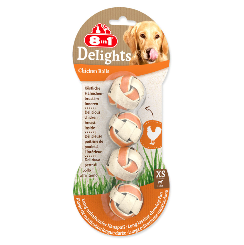 Koule 8in1 Delights žvýkací XS 4 ks