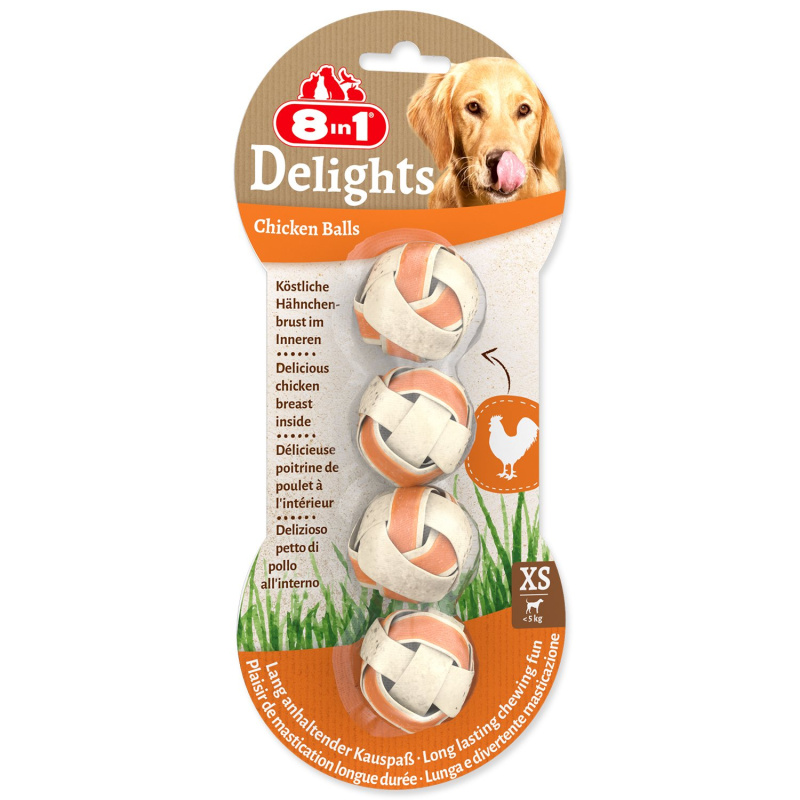 Koule 8in1 Delights žvýkací XS 4 ks