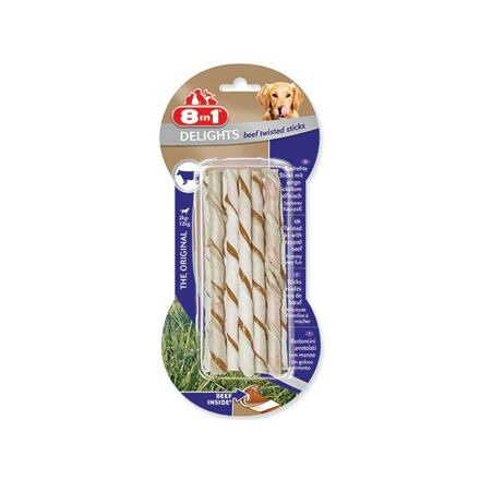 Tyčinky 8in1 Beef Delights kroucené žvýkací 55 g