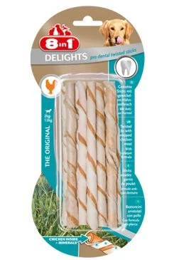 Tyčinky 8in1 Dental Delights kroucené žvýkací 55 g