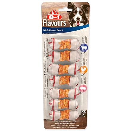 Kosti žvýkací 8in1 Triple Flavour XS 7 ks
