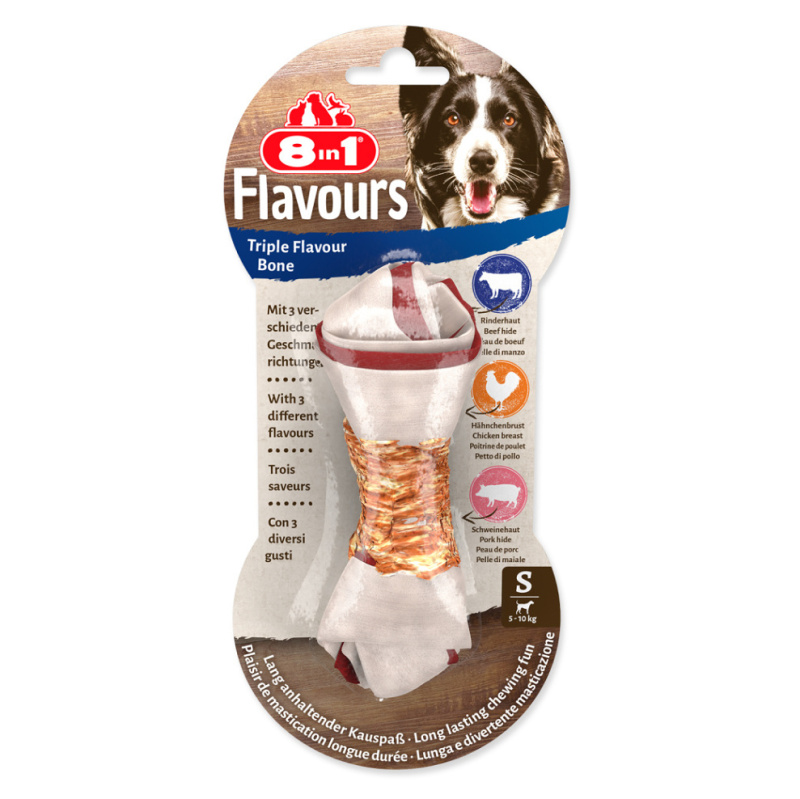 Kosti žvýkací 8in1 Triple Flavour S 1 ks