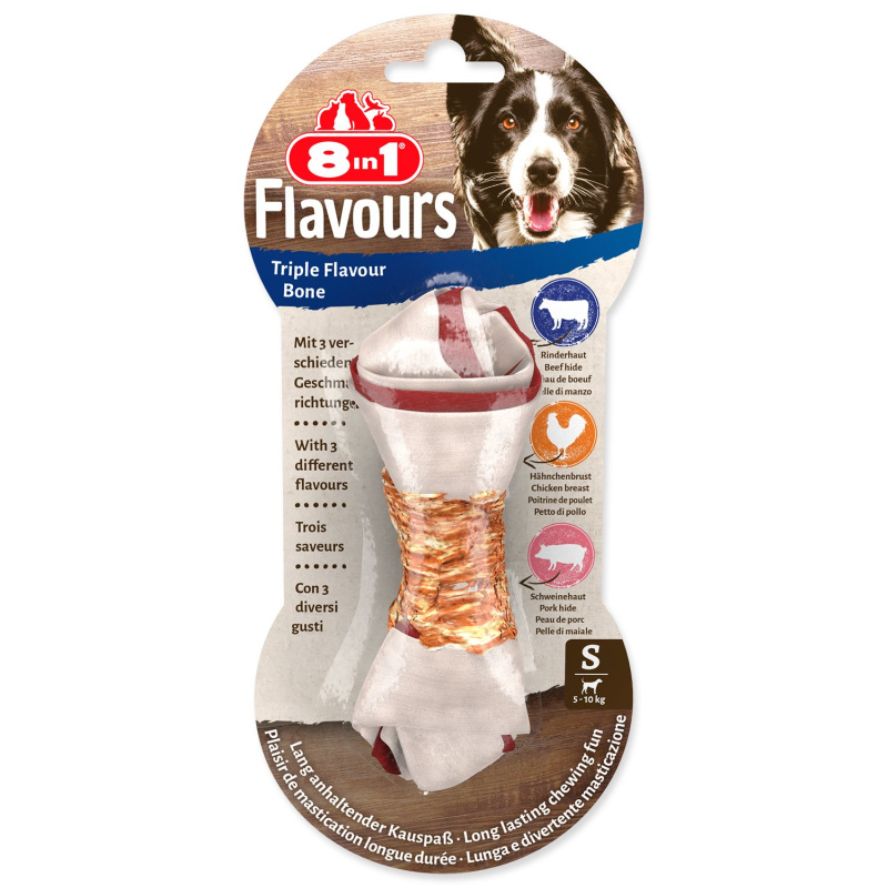 Kosti žvýkací 8in1 Triple Flavour S 1 ks