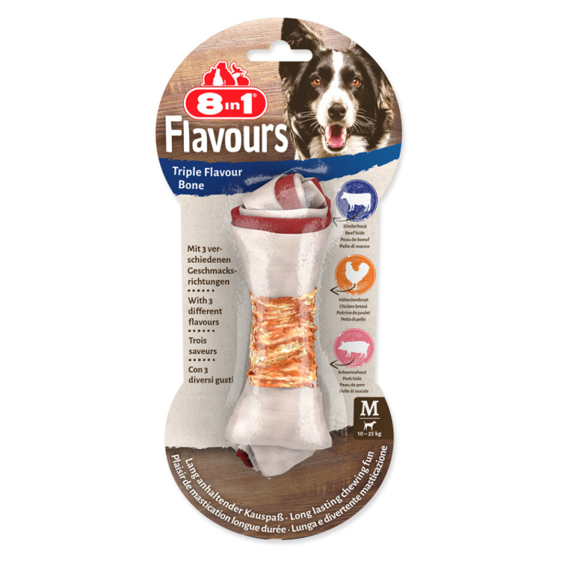 Kosti žvýkací 8in1 Triple Flavour M 1 ks