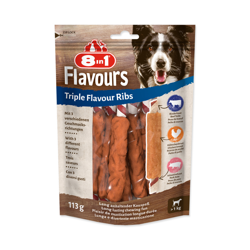 Žebírko žvýkací 8in1 Triple Flavour 6 ks