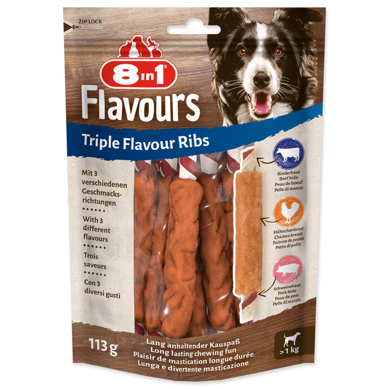 Žebírko žvýkací 8in1 Triple Flavour 6 ks