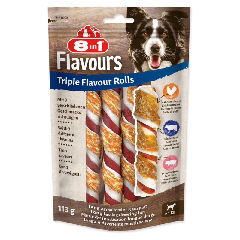 Rolka 8in1 žvýkací Triple Flavour 3 ks
