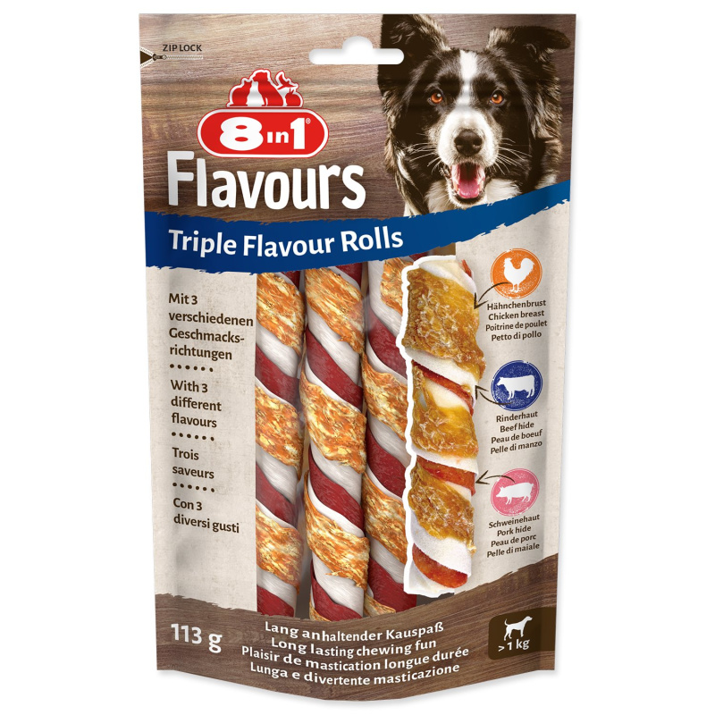 Rolka 8in1 žvýkací Triple Flavour 3 ks
