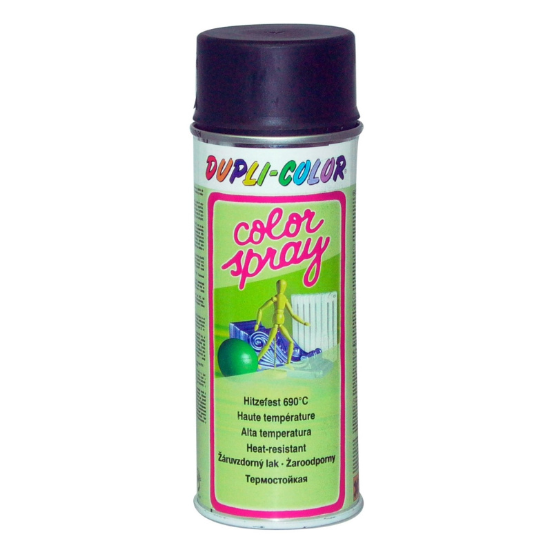 Dupli-Color Žáruvzdorný lak ve spreji COLOR SPRAY 400 ml, černý