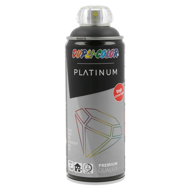 DUPLI-COLOR Lak ve spreji PLATINUM hedvábně matný, RAL 7019 antracitová, 400 ml
