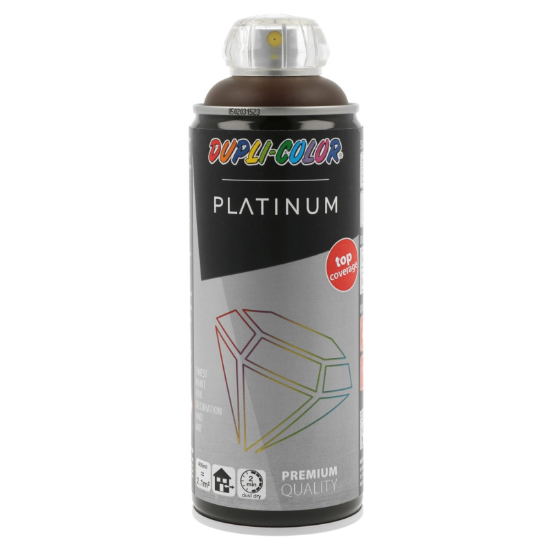 DUPLI-COLOR Lak ve spreji PLATINUM hedvábně matný RAL8017 čokoládově hnědá 400ml