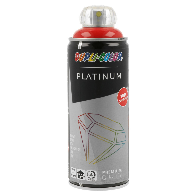 DUPLI-COLOR Lak ve spreji PLATINUM lesklý, RAL 3020 červená dopravní, 400 ml