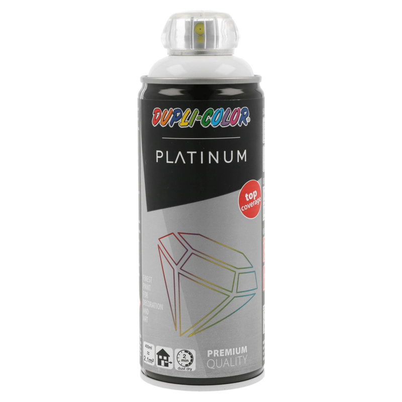 DUPLI-COLOR Lak ve spreji PLATINUM lesklá, RAL 9010 jasně bílá, 400 ml