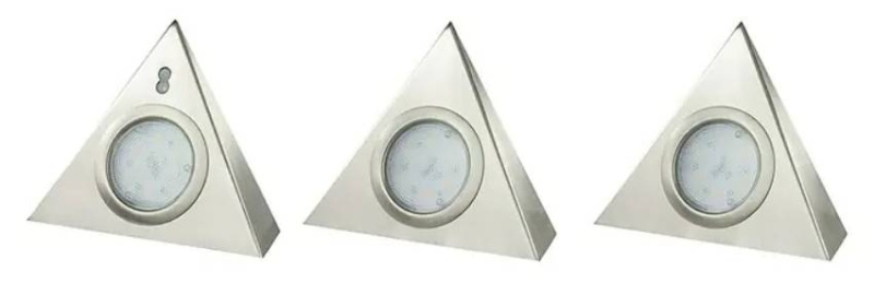 Podlinkové osvětlení Ritter Leuchten Triangle Set / 7,5 W / 540 lm / hliník / stříbrná Varianta: ivi1