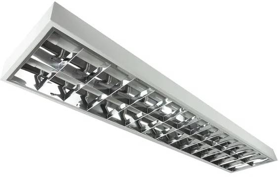 Stropní svítidlo Ritter Leuchten Profiline / 7,5 x 152 x 30 cm / 46 W / G13 / IP20 / bílá/stříbrná Varianta: ivi1