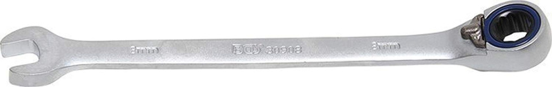 BGS technic Očkoplochý klíč s ráčnou a přepínáním, 8 mm, vyhnutý - BGS 30908
