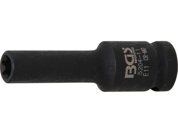 BGS Technic BGS 5204-11 Nástrčná hlavice 1/2" E-Profil E11, prodloužená, silová