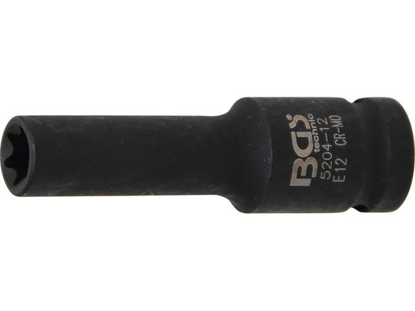 BGS Technic BGS 5204-12 Nástrčná hlavice 1/2" E-Profil E12, prodloužená, silová