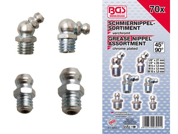 Sada maznic, metrické, palcové, 70 ks - B8065-1