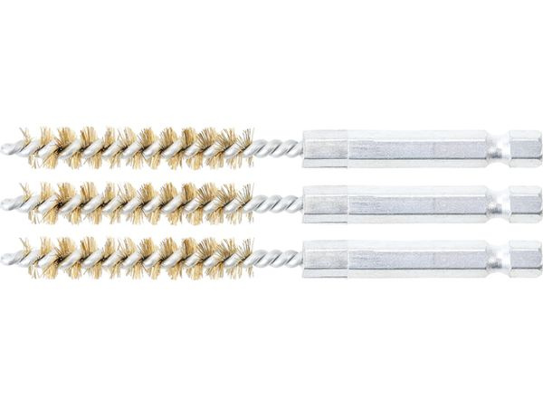 BGS Technic BGS 3078-8-M Mosazné kartáče pr. 8 mm, upínání 1/4", 3 ks (Sada BGS 3078)