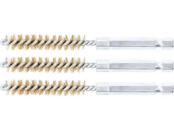 BGS Technic BGS 3078-9-M Mosazné kartáče pr. 9 mm, upínání 1/4", 3 ks (Sada BGS 3078)