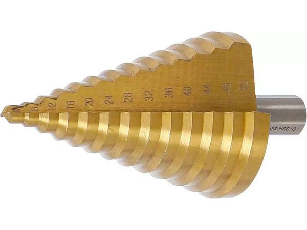 Stupňovitý vrták do kovu s titanovým povrchem, 6 - 52 mm - B74432