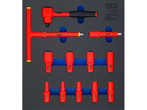 BGS Technic BGS 70213 Nářaďový modul 2/3: Nástrčné klíče 3/8" 7 ÷ 22 mm (Sada 12 dílů)