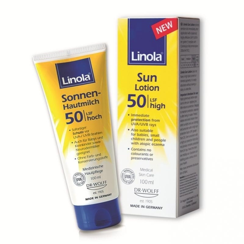 Linola Sun Lotion SPF50 krém na opalování pro suchou až atopickou pokožku 100 ml
