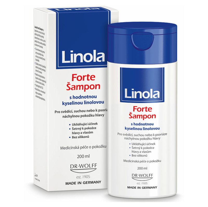 Linola Forte Shampoo zklidňující šampon pro suché vlasy a citlivou pokožku hlavy 200 ml