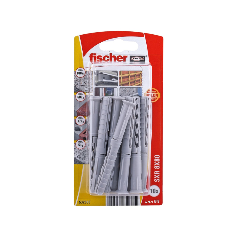 Fischer Rámová hmoždinka SXR 8 x 80 K NV, 10 ks