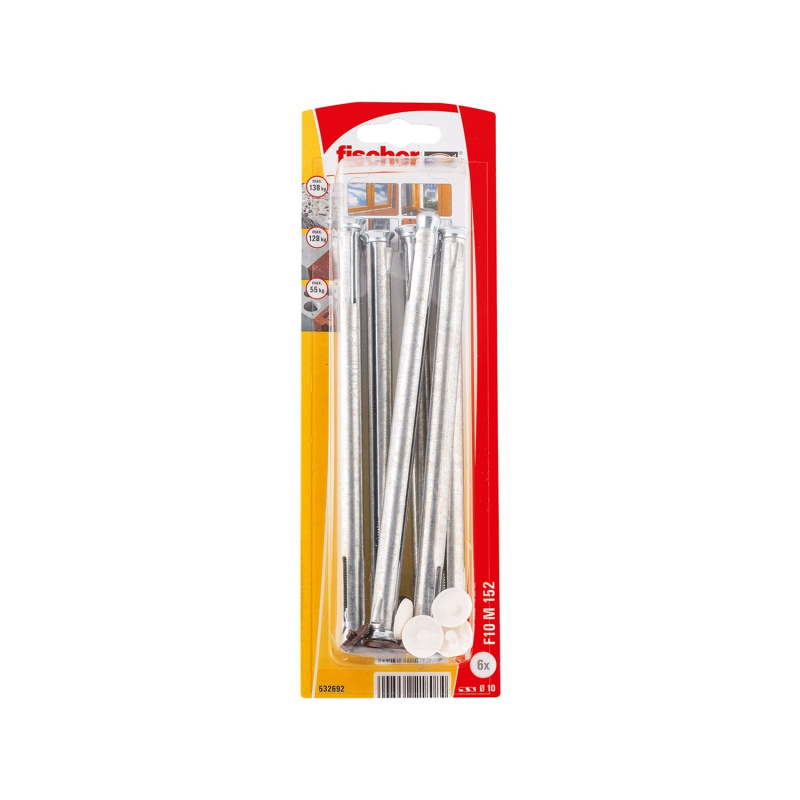 Fischer Kovová rámová hmoždinka F10 M 152 K NV, 6 ks