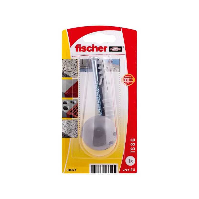 Fischer Dveřní zarážka TS 8 K NV šedá