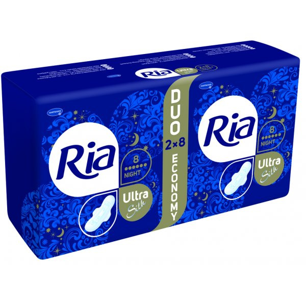Ria Ultra Night Economy pack menstruační vložky 16 ks