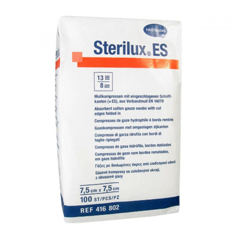 STERILUX ES Gáza kompres nesterilní 7,5 x 7,5 cm 100 kusů