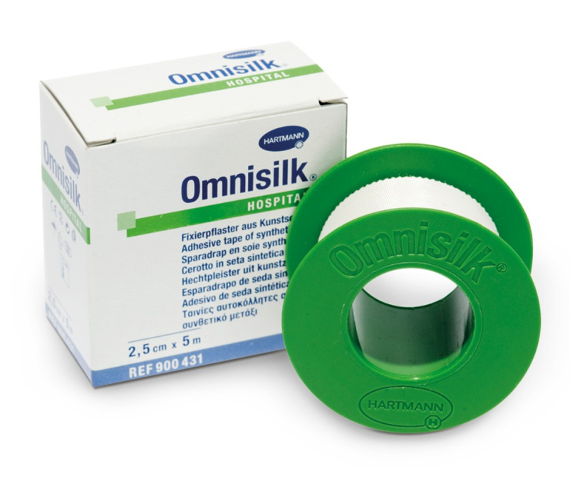 HARTMANN Náplast OMNISIKL bílé hedvábí 2,5 cm x 5 m 1 ks