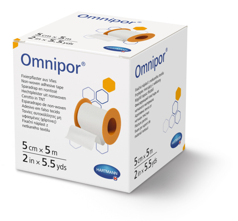 Náplast Omnipor netkaný textil 5 cmx5 m 1 ks