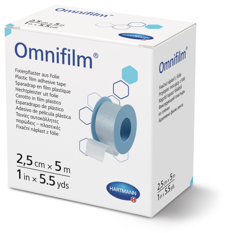 Náplast Omnifilm porézní fólie 2.5 cmx5 m 1 ks