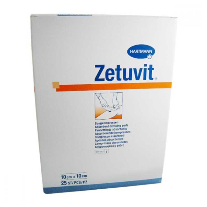 ZETUVIT kompres sterilní 10x10cm/25ks