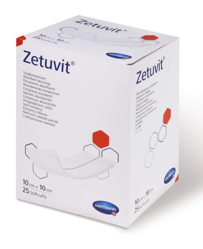 ZETUVIT kompres sterilní 10x10cm/25ks