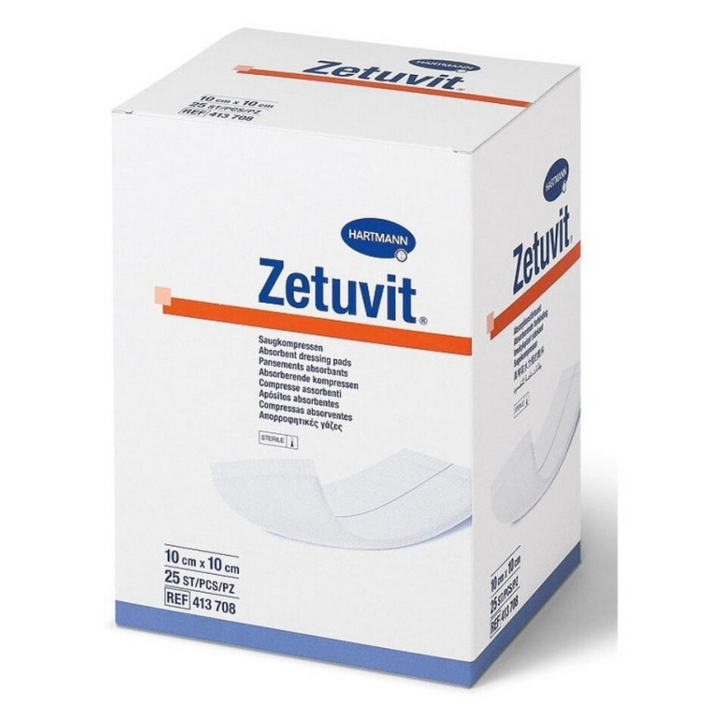 ZETUVIT kompres sterilní 10x20 cm nepřilnavý 25 ks