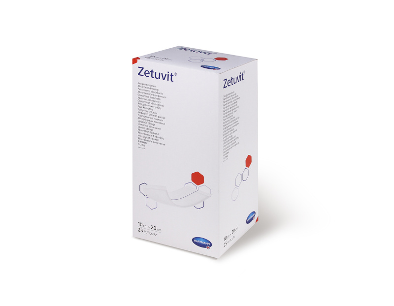 ZETUVIT kompres sterilní 10x20 cm nepřilnavý 25 ks