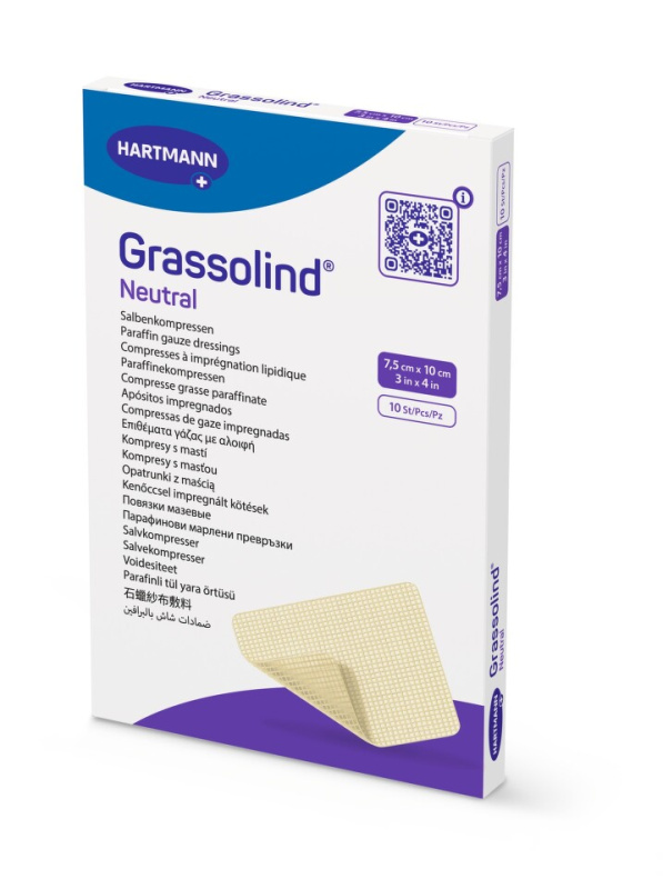 Kompres Grassolind sterilní 7.5 x 10 cm / 10 ks