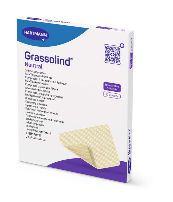 Kompres Grassolind sterilní 10 x 10 cm / 10 ks