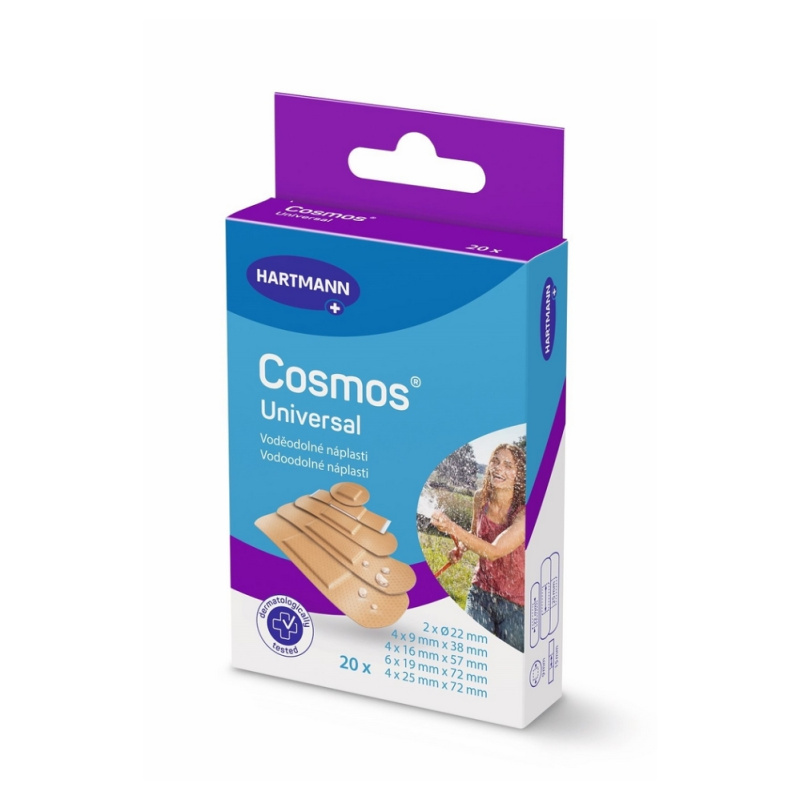 COSMOS Voděodolná náplast 5 velikostí 20 kusů