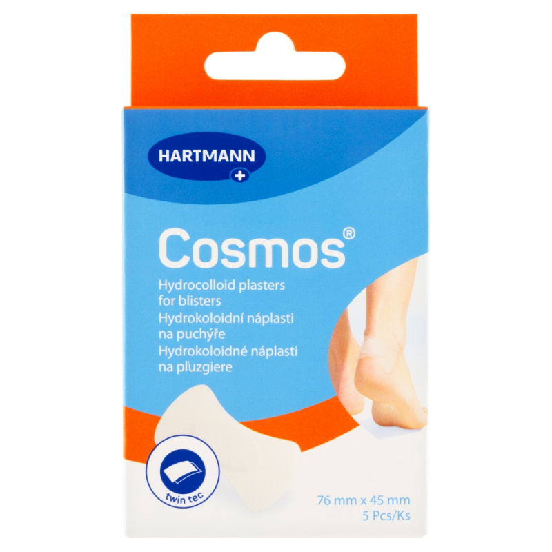 COSMOS Náplast na puchýře na patě twin tec 5 kusů