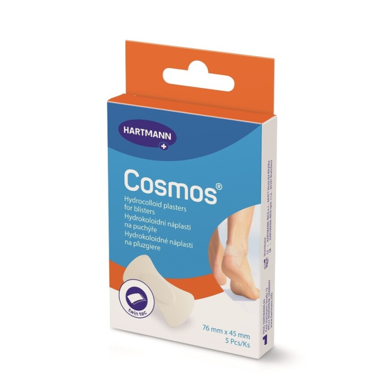 COSMOS Náplast na puchýře na patě twin tec 5 kusů