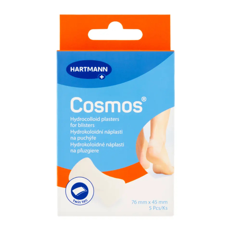 COSMOS Náplast na puchýře na patě twin tec 5 kusů