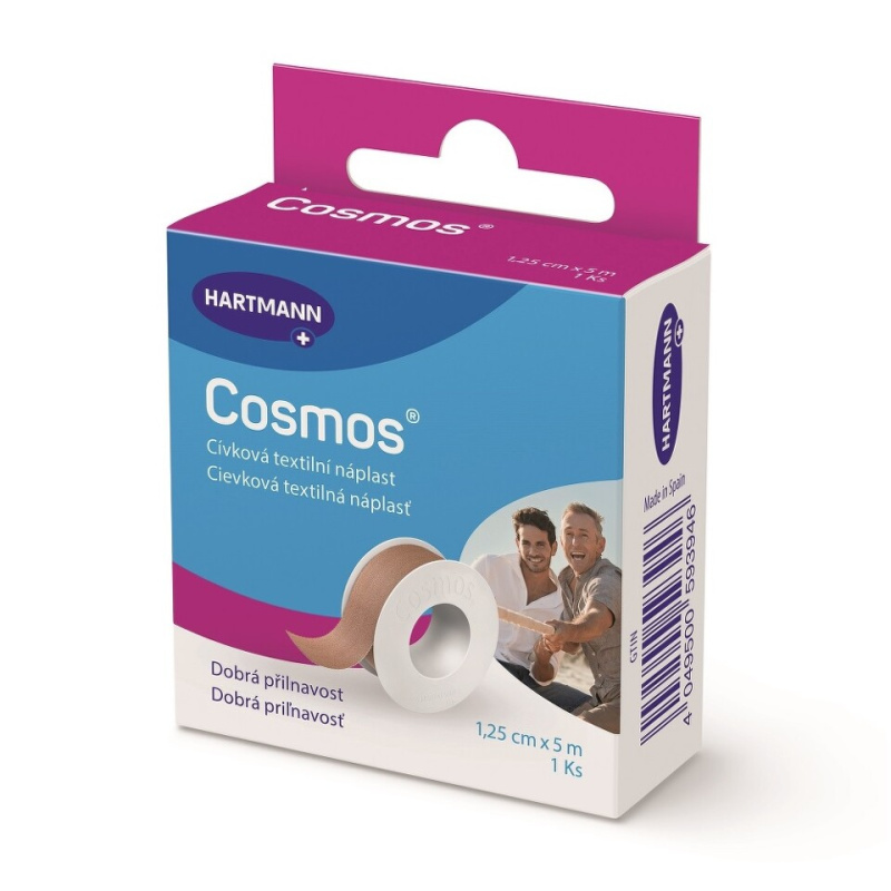 COSMOS Cívková pevná náplast 1,25 cm x 5 m